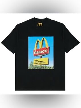 NWT Palace x McDonalds Black T-Shirt Size Large
